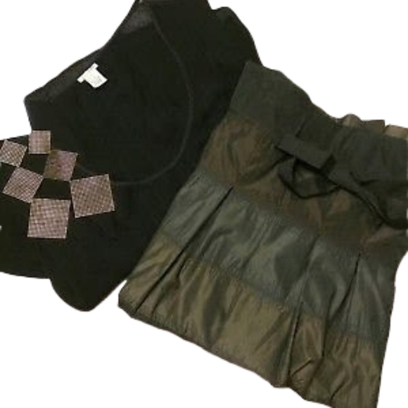 Zara Dresses & Skirts - SOLD Zara Metallic  Green Gray skirt sz Medium NWT